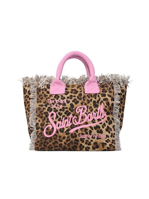 Borsa Colette in canvas con fantasia leopard Mc2 Saint Barth | COL000102591L